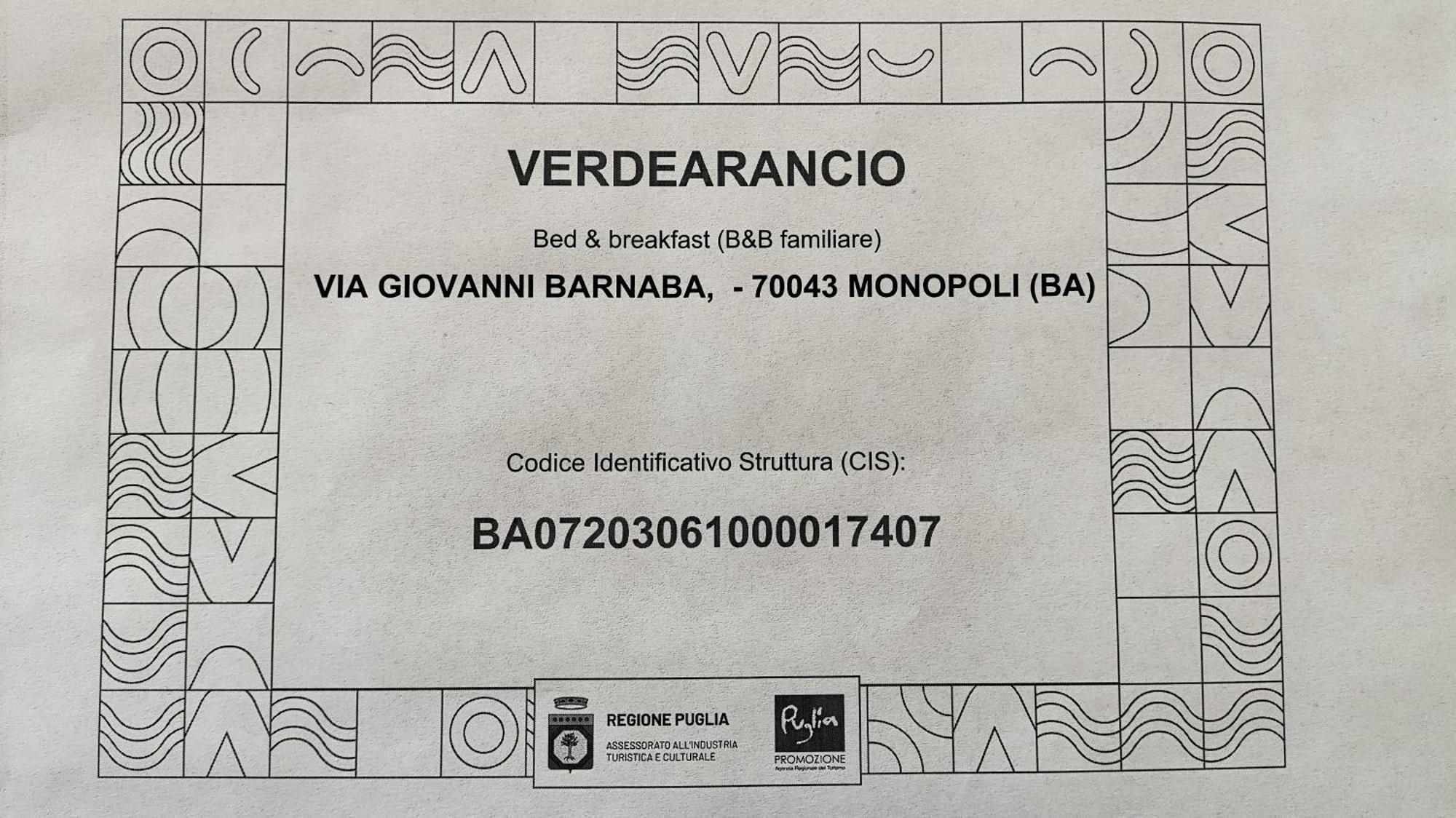 B&B Verdearancio Monopoli Exterior foto